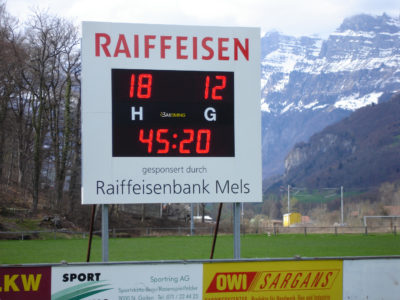 Fussball-Anzeigetafel Bär Timing AG NHA 4618