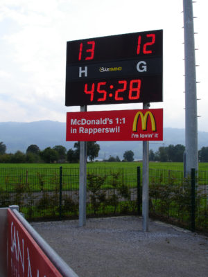 Fussball-Anzeigetafel Bär Timing AG NHA 4618