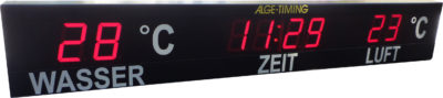 Anzeigetafeln Tableaux d'affichage Alge-Timng baertiming TimeTemp
