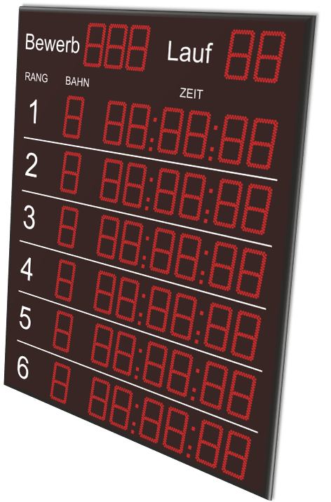 Zeitmessgerät Chronomètres Alge-Timing baertiming Schwimmen Anzeigetafel